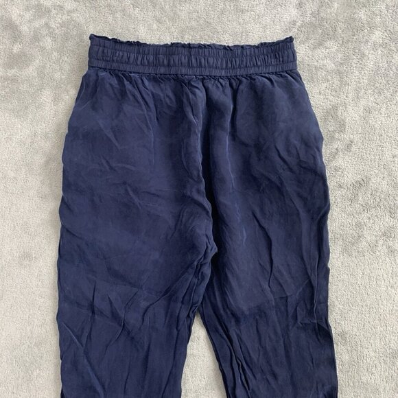 Jenni Kayne Pants Womens XS Navy Blue Rio Elastic Waist Drawstring Cupro Casual - Picture 12 of 12